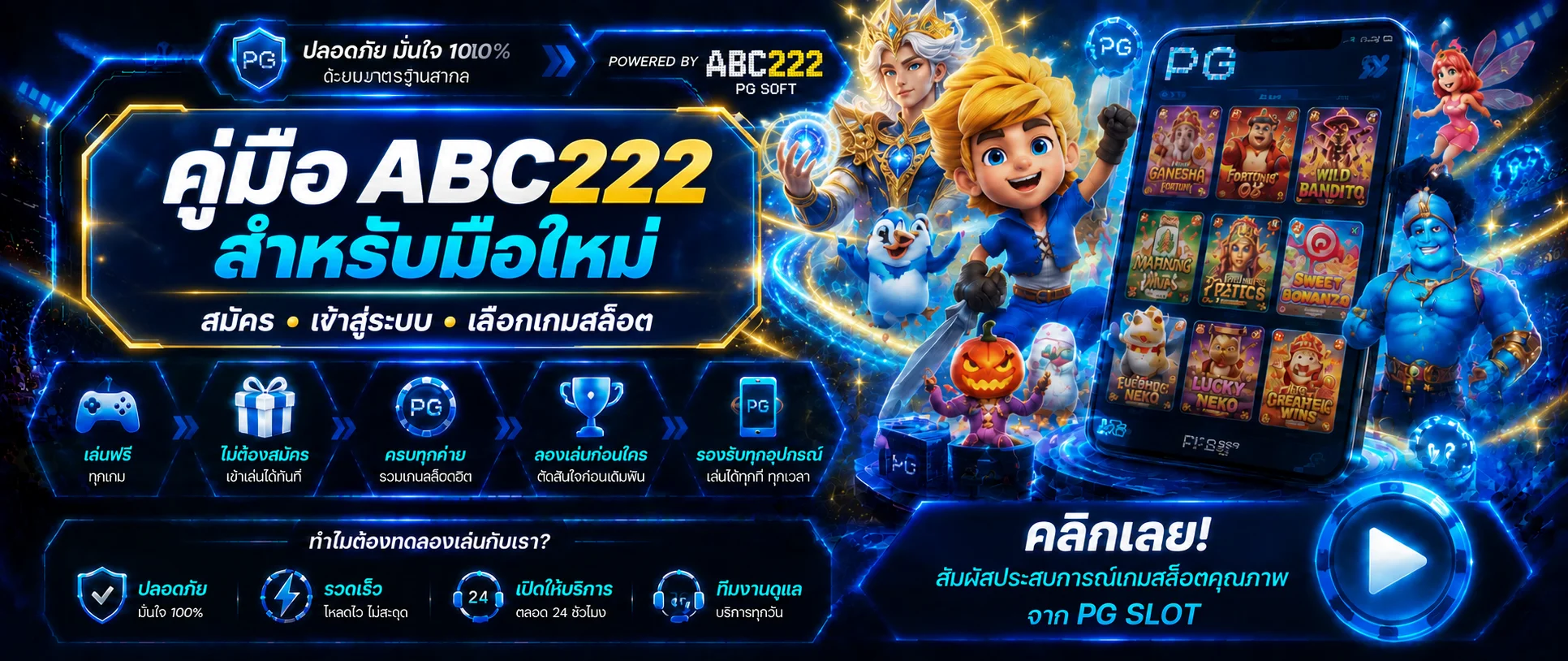 ABC222 คู่มือมือใหม่ สมัคร ล็อกอิน เลือกสล็อต